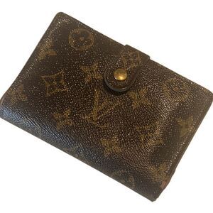 Louis Vuitton Brown Kisslock Monogram French Purse Wallet